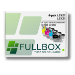 FULLBOX 4-pak TUSZ do BROTHER LC421BK LC421C LC421M LC421Y - 3