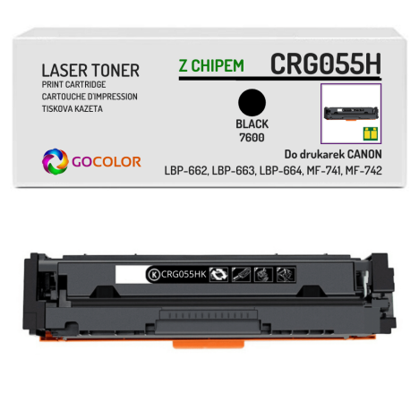 Toner do CANON CRG055H 3020C002 iSENSYS MF743Cdw MF744Cdw Black z CHIPEM zamiennik 7.6K