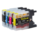 FULLBOX 4-pak tusz do BROTHER LC1220BK LC1220C LC1220M LC1220Y - 2