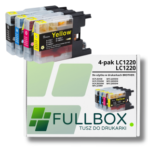 FULLBOX 4-pak TUSZ do BROTHER LC1220BK LC1220C LC1220M LC1220Y