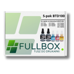 FULLBOX 5-pak tusz do BROTHER BTD100BK BTD100C BTD100M BTD100Y - 2