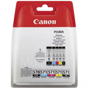 Canon oryginalny tusz PGI570 + CLI571 0372C004 pigment black / black / cyan / magenta / yellow 5-pak