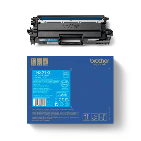 Brother oryginalny toner TN821XLC HLL9430CDN MFCL9630CDN 9,0K cyan