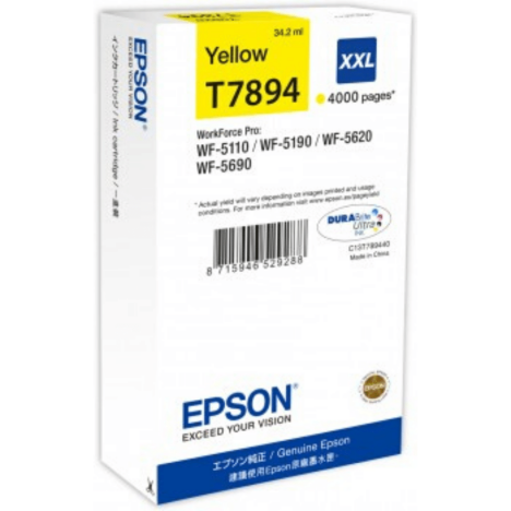 Epson oryginalny tusz T7894 XXL yellow