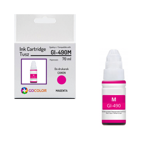 Tusz do CANON GI490M Pixma Magenta 100 % nowy zamiennik