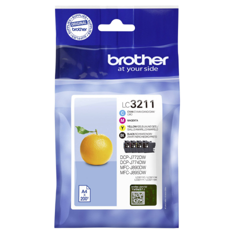 Brother oryginalny Tusz LC3211VAL CMYK