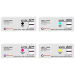 4 X TONER do HP W2210X W2211X W2212X W2213X 207X zamiennik BEZ CHIPA - 3