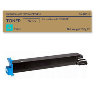 Toner do KONICA MINOLTA TN210C Cyan Bizhub C240 Develop Ineo + 250/251 12k (1x260g)