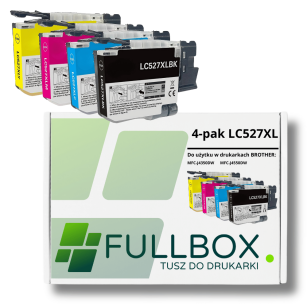 FULLBOX 4-pak TUSZ do BROTHER LC527XLBK LC527XLC LC527XLM LC527XLY
