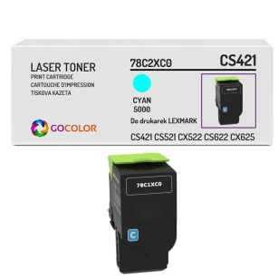 Toner do LEXMARK CS421 78C2XC0 5.0K cyan zamiennik