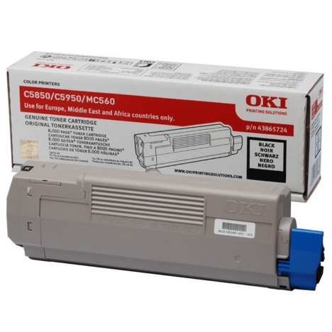EOL OKI oryginalny toner C5850 C5950 MC560 n, dn, cdtn, mfp, 43865724 black