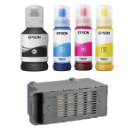 Epson oryginalny tusz 113 T06B6 C13T06B640 + oryginalny pojemnik na zużyty tusz C12C934591 4-pak - 2