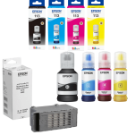 Epson oryginalny tusz 113 T06B6 C13T06B640 + oryginalny pojemnik na zużyty tusz C12C934591 4-pak - 3