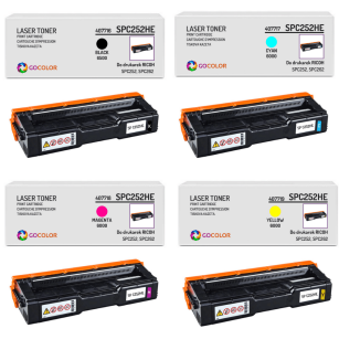 4 X TONER do RICOH SPC252HE 407716 407717 407718 407719 zamiennik