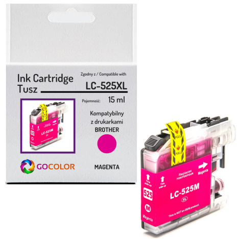 Tusz do BROTHER LC525XLM Magenta zamiennik