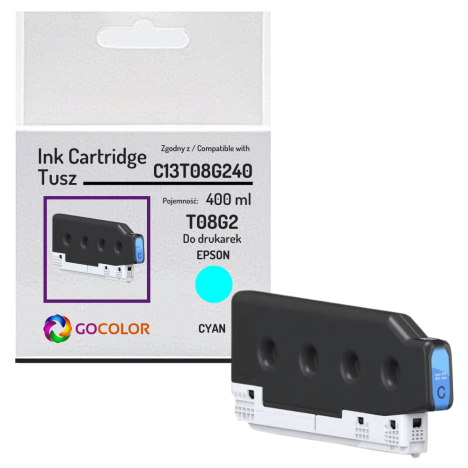Tusz do EPSON T08G2 C13T08G240 WorkForce Enterprise AM-C5000 AM-C6000 400.0ml Pigment cyan zamiennik