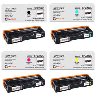 4 x toner do RICOH SP C220E 406055 406054 406053 406052 nowy zamiennik