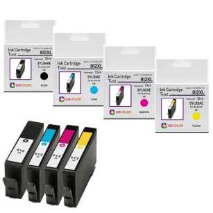 4 X TUSZ do HP 912XL CMYK Zamiennik CHIP anti-upgrade