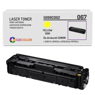 Toner do CANON 067Y 5099C002 iSENSYS LBP631Cw LBP633Cdw MF651Cw yellow Zamiennik 1.2K