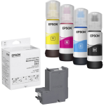 Epson oryginalny tusz 101 T03V6 C13T03V64A + oryginalny pojemnik na zużyty tusz C13T04D100 4-pak  - 2