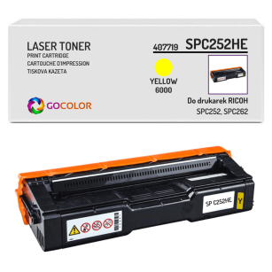 Toner do RICOH SP C252HE 407719 Yellow zamiennik