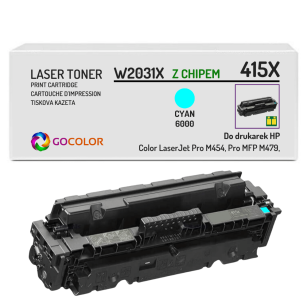 Toner do HP W2031X 415X LaserJet Pro M454dn MFP M479dn Cyan z CHIPEM zamiennik 6K