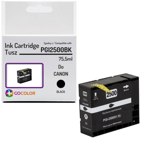 Tusz do CANON PGI2500BK XL 9254B001 Black 100 % nowy zamiennik