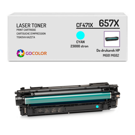 Toner do HP CF471X 657X Color LaserJet Enterprise Flow MFP M681 M682 Cyan zamiennik