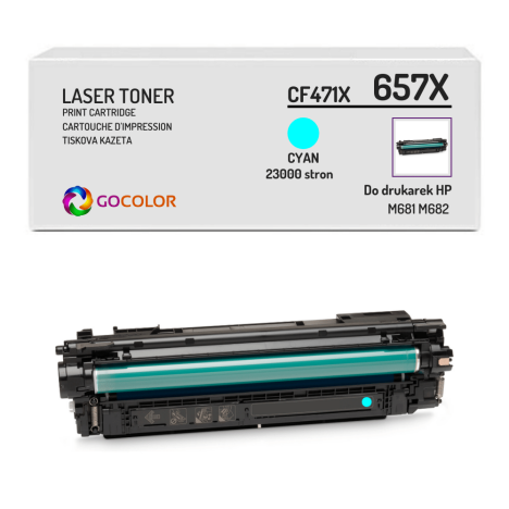 EOL Toner do HP CF471X 657X Color LaserJet Enterprise Flow MFP M681 M682 Cyan zamiennik