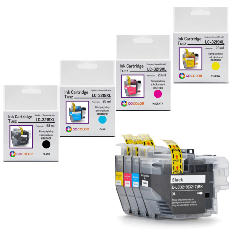 4 X TUSZ do BROTHER LC3219XL zamiennik