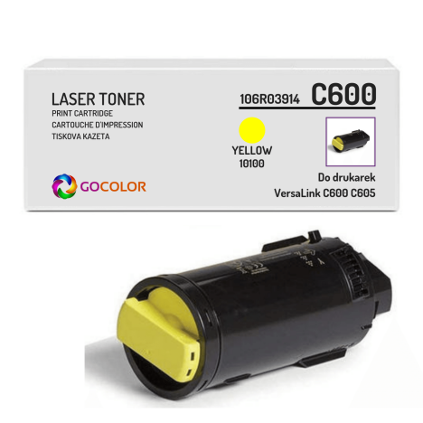 Toner do XEROX C600 C605 106R03914 Yellow Zamiennik