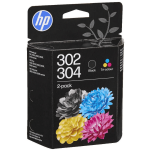 HP oryginalny Tusz B82L1AE 304/302 2-Pack black + CMY - 2