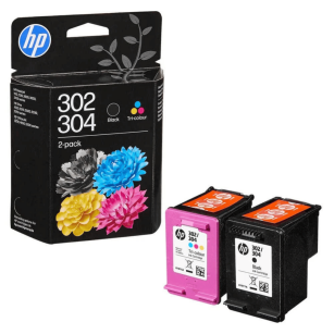 HP oryginalny Tusz B82L1AE 304/302 2-Pack black + CMY