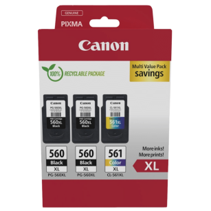 Canon oryginalny Tusz 2x PG560XL + CL561XL 3712C009 3-pak 2x14.3/8.3ml