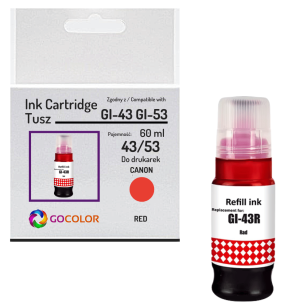 Tusz do CANON GI43R GI53R red zamiennik