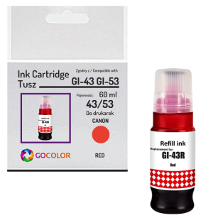 Tusz do CANON GI43R GI53R red zamiennik