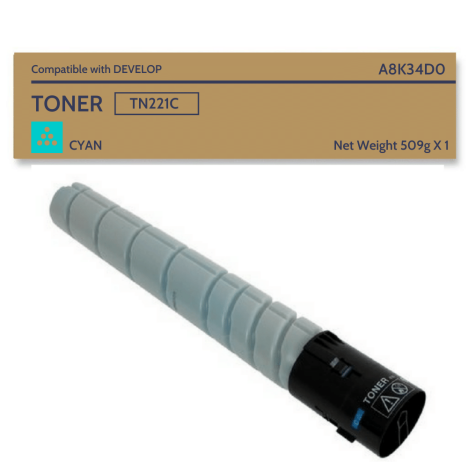 Toner do Develop Ineo Plus 227 287 TN221C A8K34D0 Cyan