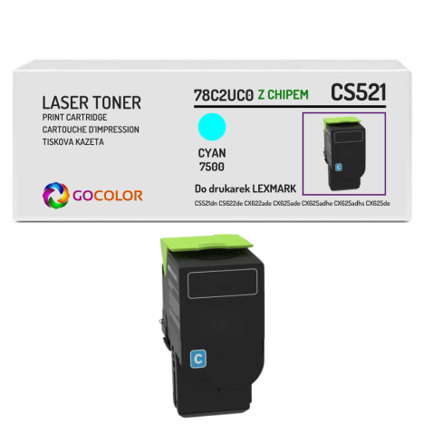 Toner do LEXMARK 78C2UC0 CS521 CS622 7.5K cyan zamiennik