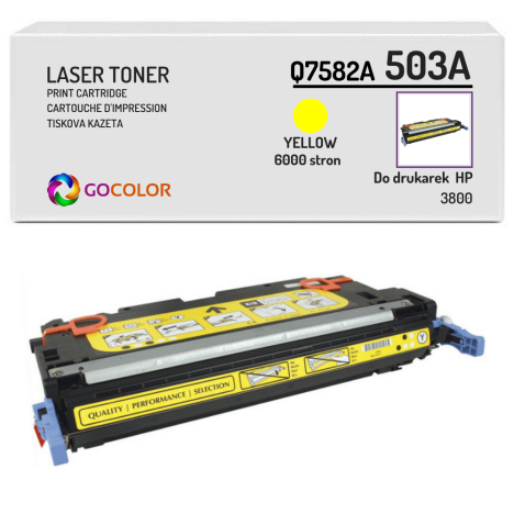 EOL Toner do HP Q7582A 503A 3800 Yellow Zamiennik