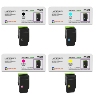 4 X TONER do LEXMARK 78C2U CS521 CS622 10.5K/7.5K CMYK zamiennik