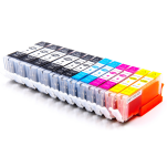 12 X TUSZ do CANON PGI570XL CLI571XL black pigment / black / cyan / magenta / yellow zamiennik - 3