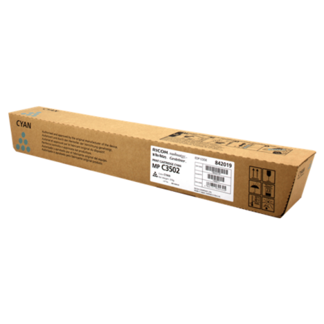 Ricoh oryginalny toner MPC3502 841654 842019 841742 cyan