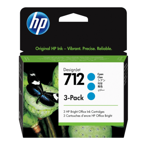 HP oryginalny Tusz 3ED77A 712 3 x cyan 