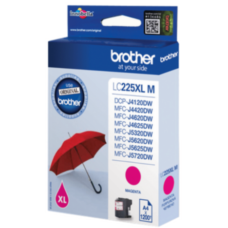 Brother oryginalny Tusz LC225XLM magenta