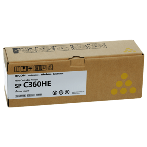Ricoh oryginalny toner SP C360HE 408187 Yellow