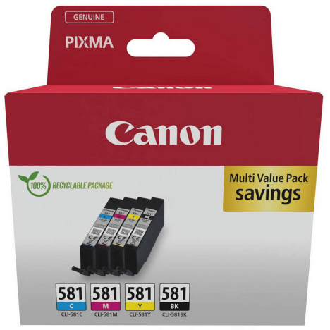 Canon oryginalny tusz CLI581 2103C007 2103C006 black / cyan / magenta / yellow 4-pak