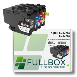 FULLBOX 4-pak TUSZ do BROTHER LC427XLBK LC427XLC LC427XLM LC427XLY